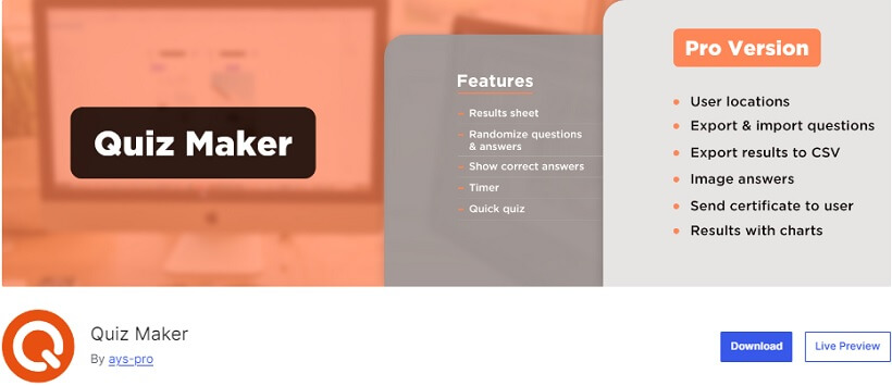 Quiz Maker функциональный